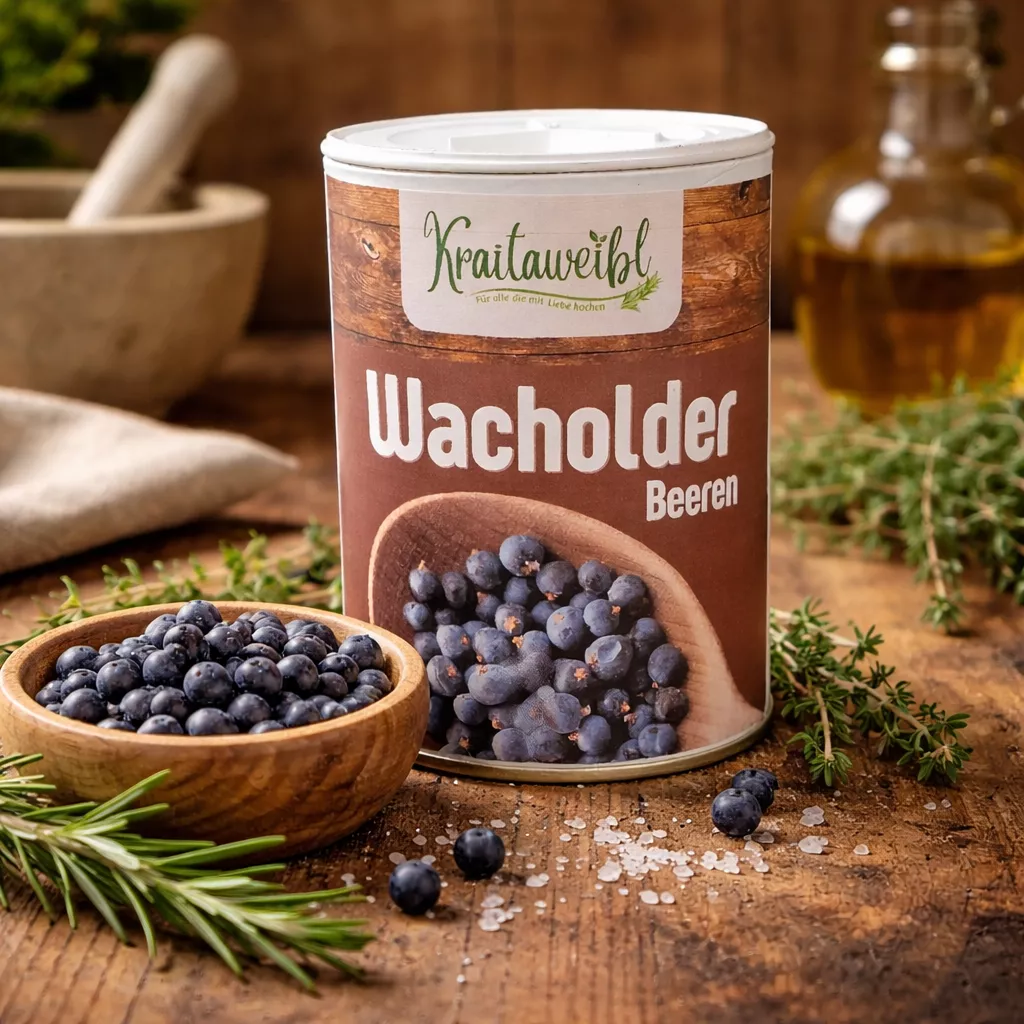 Wacholderbeeren in der praktischen Streudose - Kraitaweibl e.U. Wacholderbeeren in der praktischen Streudose - Kraitaweibl e.U.