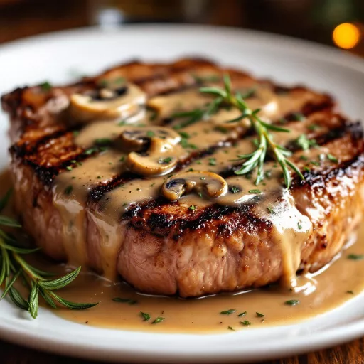 Steak mit Rahmsoße